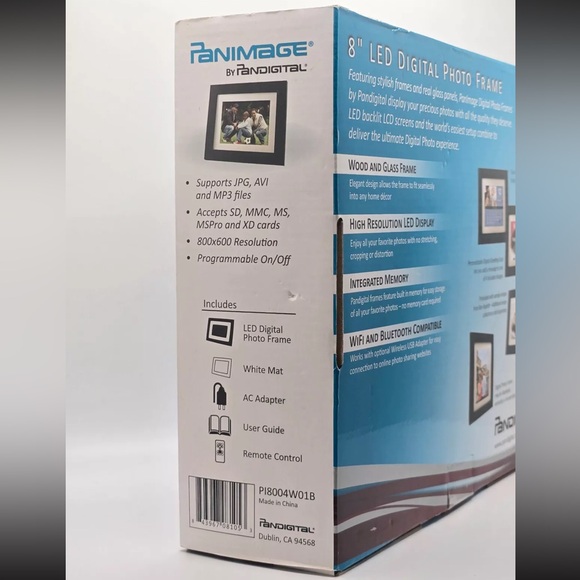 Pandigital Panimage PI8004W01B 8-Inch LED Digital Photo Frame (Black) - Picture 5 of 7